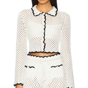 REVOLVE Holly Hand Crochet Collared Shorts in Ivory & Black
Stone Cold Fox